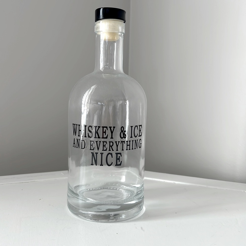 Whiskey & Ice and Everything Nice decanter Fathers Day